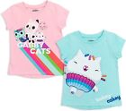 Dreamworks Gabby's Dollhouse Girls 2 Pack T-Shirts Toddler To Big Kid