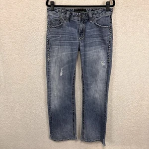 Buckle BKE Affliction Black Jeans Mens Size 32 Regular Cooper Relaxed Boot Cut - Picture 1 of 17