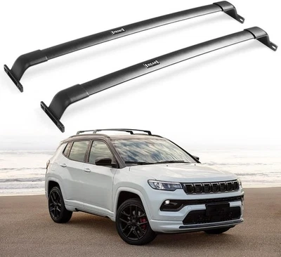 Barras transversales de techo para Jeep Compass 2018-2025 | Aluminio 220 lb de capacidad Foto 1 de 4