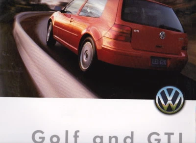 2000 Volkswagen гольф и гольф GTI США большой формат 20 страниц престиж брошюра  - Изображение 1 из 3