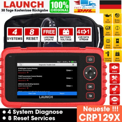 2025 LAUNCH CRP129X PRO Profi OBD2 Diagnosegerät Scanner ABS TPMS SAS BMS EPB Öl - Bild 1 von 4