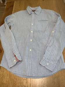 Men’s Monsoon Cotton Shirt Blue White Stripe Casual Size Small - Picture 1 of 6