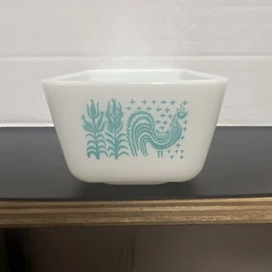 Piatto portaoggetti frigorifero vintage Pyrex Amish Butterprint Gallo #502 - Foto 1 di 13