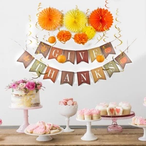 BUNDLE! 24 Pcs Thanksgiving Party Decor + 19 pcs Christmas Party Decor. 1A QLTY - Picture 1 of 8