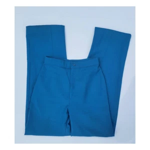 Vintage 1970's BLUE Levi's Highwaisted Minimalist Flare Leg Trouser Pants - Picture 1 of 6