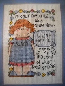 Sleeping Child with Mat Counted Cross Stitch Kit by Design Works 9392 - Picture 1 of 4