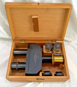 Lente microscopio binocular antigua Bausch & Lomb en caja de madera - Imagen 1 de 10