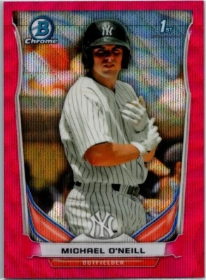 2014 Bowman Chrome #BCP48 Michael O'Neill Pink Wave Refractors #/65 #/65 - Image 1 of 2