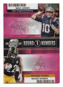 2021 Contenders Optic Mac Jones Najee Harris Rookie Round Numbers Pink Prizm /75 - Picture 1 of 2