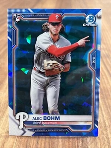 2021 Bowman Chrome Sapphire Alec Bohm Rookie (RC) #94 Philadelphia Phillies - Picture 1 of 2