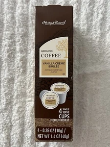 (4-Count) Harry & David VANILLA CREME BRULEE K-Cup Pods Keurig Coffee BB 9/2024 - Picture 1 of 4