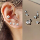 1pc Crystal Ball Earrings Ear Tragus Cartilage Piercings Ball Earring Conch Ear