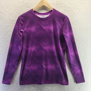 Champion Shirt Kids Girls 2XL XXL Purple C9 Long Sleeve Pullover Stretch - Picture 1 of 13