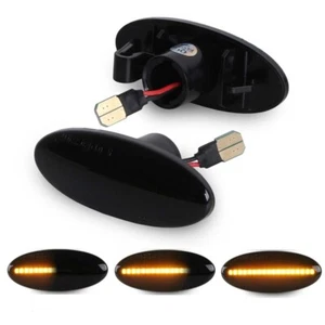 Luces de señalización laterales ámbar LED secuenciales para guardabarros ahumado para Nissan Juke Cube Leaf - Imagen 1 de 6