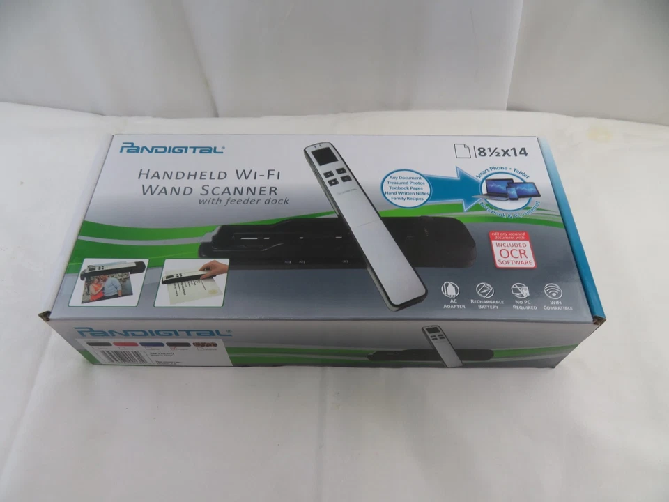 Pandigital Handheld Wi-Fi Wand Scanner with Feeder Dock S8X1103 Purple - Image 1 of 4