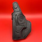 Genuine Leather OWB Holster w Steel Clip. Black Side Carry. Fits Bersa Thunder