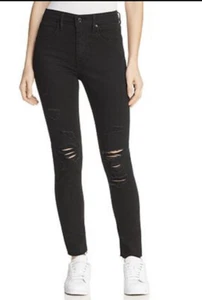 Levi's 721 High Rise Skinny Jeans in Atomic Black W25 L30 - Picture 1 of 8