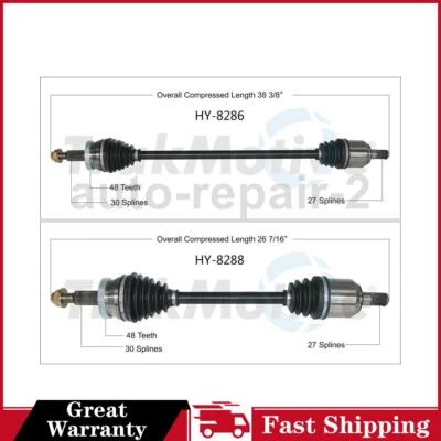 For 2015~2018 Hyundai Sonata TrakMotive Front Left Front Right CV Axle Shaft - Image 1 of 3