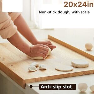 Craftsmen Pastry Cutting Board Wooden Reversible Extra Large Board with Ruler