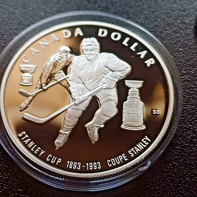 Moneta 1993 Canada 1 Dollaro Elisabetta II Argento Proof cofanetto (C.0) - Immagine 1 di 4