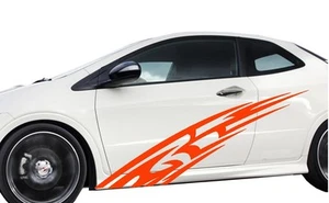 Universal Car flames pinstripe Racing side graphics decals 68 x 12 (3F30) - Picture 1 of 13