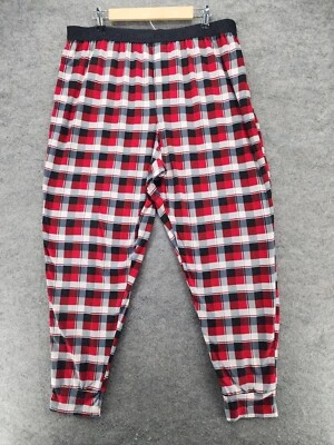 Pantalones de pijama Jockey para hombre XXL cónicos rojos a cuadros Foto 1 de 4