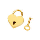 Mini Heart Shape Padlock With Key Small Lock With Key For Jewelry Box Diary Book