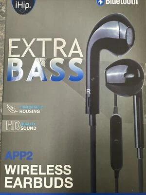 iHip Bluetooth Wireless Earbuds WLGAPP2BT-BK - Image 1 of 2