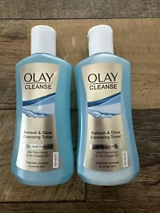 2 X Olay Cleanse Refresh & Glow Cleansing Toner 200ml Ea Olay Refresh Glow Toner - Picture 1 of 3