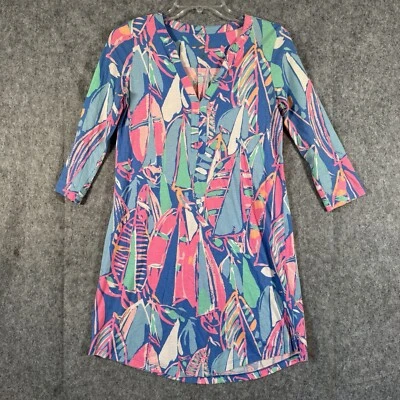 Vestido Lilly Pulitzer Ali Out to Sea para mujer XS Popover Resort velero costero Foto 1 de 4