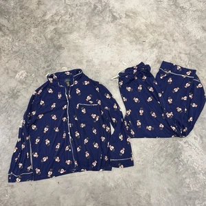 Polo Ralph Lauren Blue Bear All Over Print SET Shirt Pants Adult XL Sleepwear - Picture 1 of 6