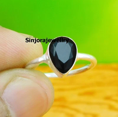 Anello regalo fatto a mano in argento sterling 925 con pietra preziosa... - Immagine 1 di 4