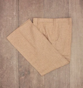 Men's VTG 1970s NOS Beige Levi's Panatela Pants 34x30 70s Disco Polyester Wool - Picture 1 of 6