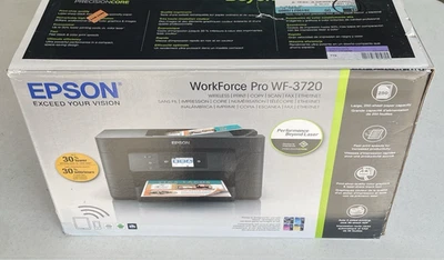 Epson Printer Workforce Pro WF-3720 Color Wireless Print Copy Scan Fax AIO - Image 1 of 4
