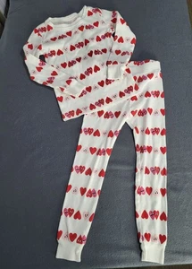 OLD NAVY 4T Hearts All Over Print Long Sleeve Pajama Set Snug Fit Valentines - Picture 1 of 6
