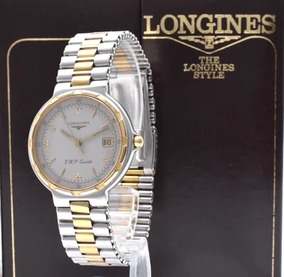 Vintage [N MINT /Box] Longines Conquest V.H.P. 174 4076 Gold Men's Watch JAPAN - Image 1 of 4