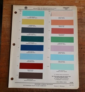 VTG 1957 Ditzler Auto Color Paint Chip Mercury 5710 - Picture 1 of 1