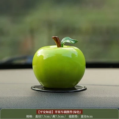 8 cm Exquisita Cerámica Tallada a Mano Auspiciosa Manzana Té Mascota Pingan Manzana Ornamento Foto 1 de 4