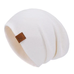 Slouchy Knit Beanies Winter Hats for Women Men Soft Warm Double Layer Reversi... - Picture 1 of 4