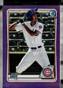 2020 BOWMAN CHROME PURPLE /250 BRENNEN DAVIS CUBS - Picture 1 of 1