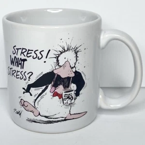 Vintage Opus N Bill "Stress" Kaffeebecher • American Greetings • mit Etikett - Bild 1 von 6