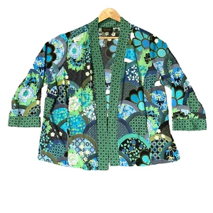 Bob Mackie Cardigan Womens XL Wearable Art to Wear Artsy Fairy Whimsical Kimono - Picture 1 of 11