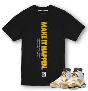 KNC T-Shirt passend zu Jordan 6 Yellow Ochre Sneaker. Make It Happen - Bild 1 von 1