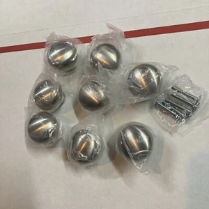 Menge 8 gebürstetes Nickel Knöpfe 1-1/4" Durchmesser kostenloser Versand Boutons Ziehen - Bild 1 von 6