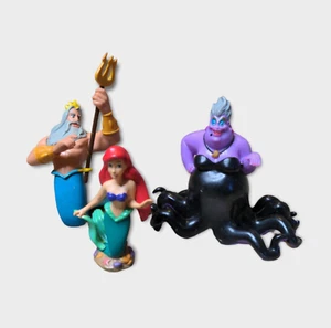 Disney Little Mermaid PVC Figure Cake Topper Playset Lot of 3 Ursula Ariel - Picture 1 of 5