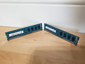 (QTY:2) HYNIX 4GB (2 X 2GB) PC3-10600U DDR3 MEMORY MODULE HMT325U6BFR8C-H9 - Picture 1 of 12