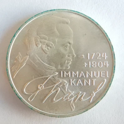 1974 D Immanuel Kant Bundesrepublik Deutschland 5 Mark Coin Uncirculated - Image 1 of 4