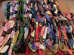 DMC Floss Lot of 78 Assorted Embroidery Skeins Mouline Special Made In France - Picture 1 of 2
