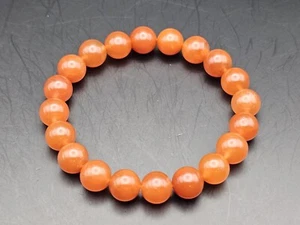 Rare Natural Red Rabbit Hair Quartz Crystal Beads Bracelet 9.6mm - Picture 1 of 7