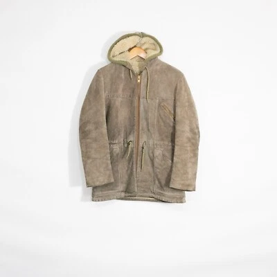 Vintage Skua Robert Lewis Suede Jacket Medium - Patina Distressed Sherpa Lined - Image 1 of 4